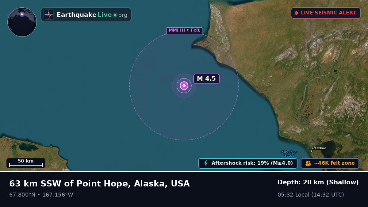 Off the coast of Point Hope, USA