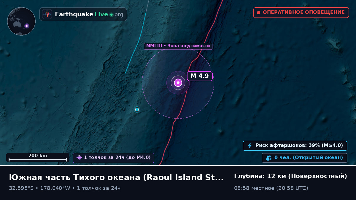 Южная часть Тихого океана (Kermadec Islands)