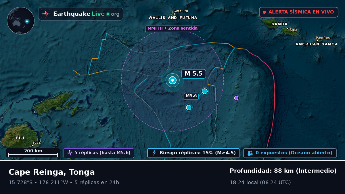 Océano Pacífico Sur (Tonga)
