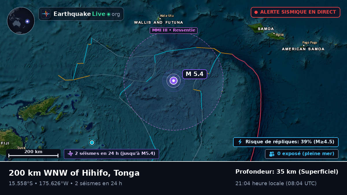 Océan Pacifique Sud (Tonga)
