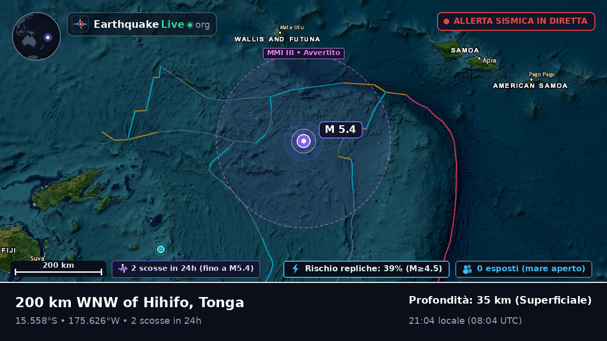 Oceano Pacifico meridionale (Tonga)