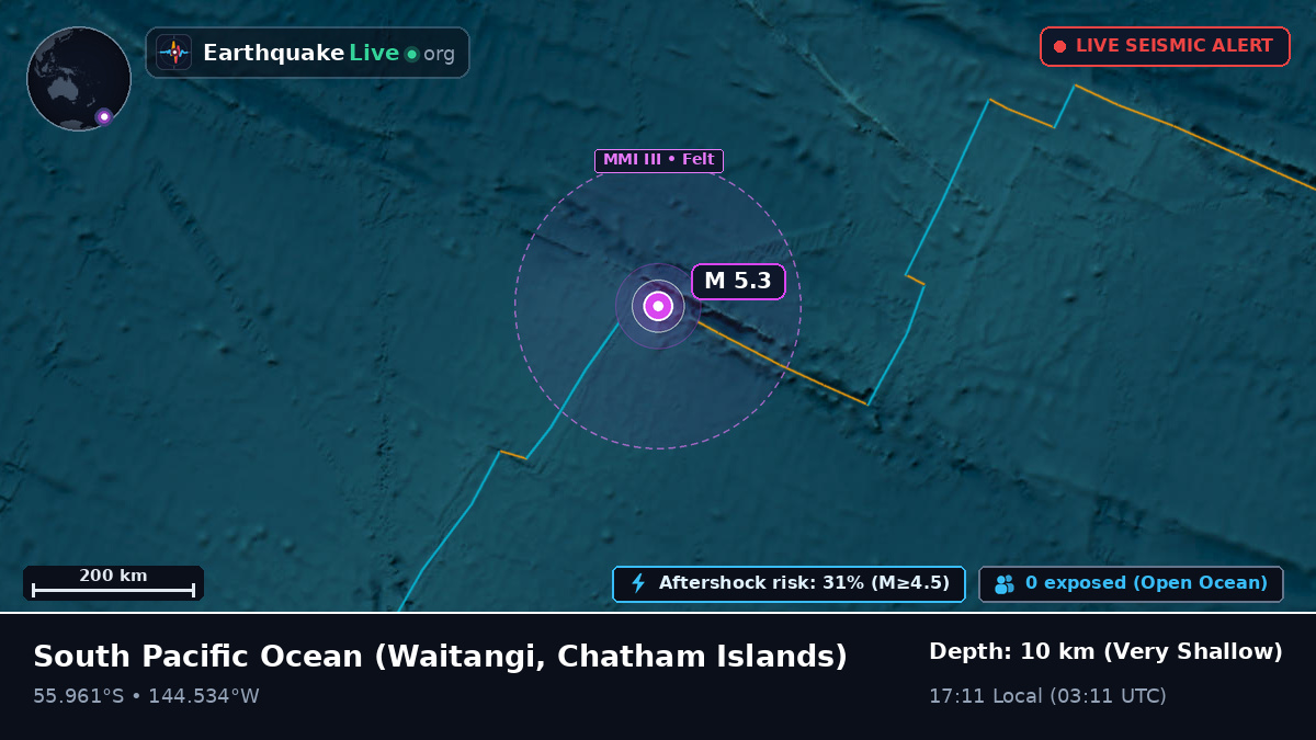 South Pacific Ocean (Chatham Islands)
