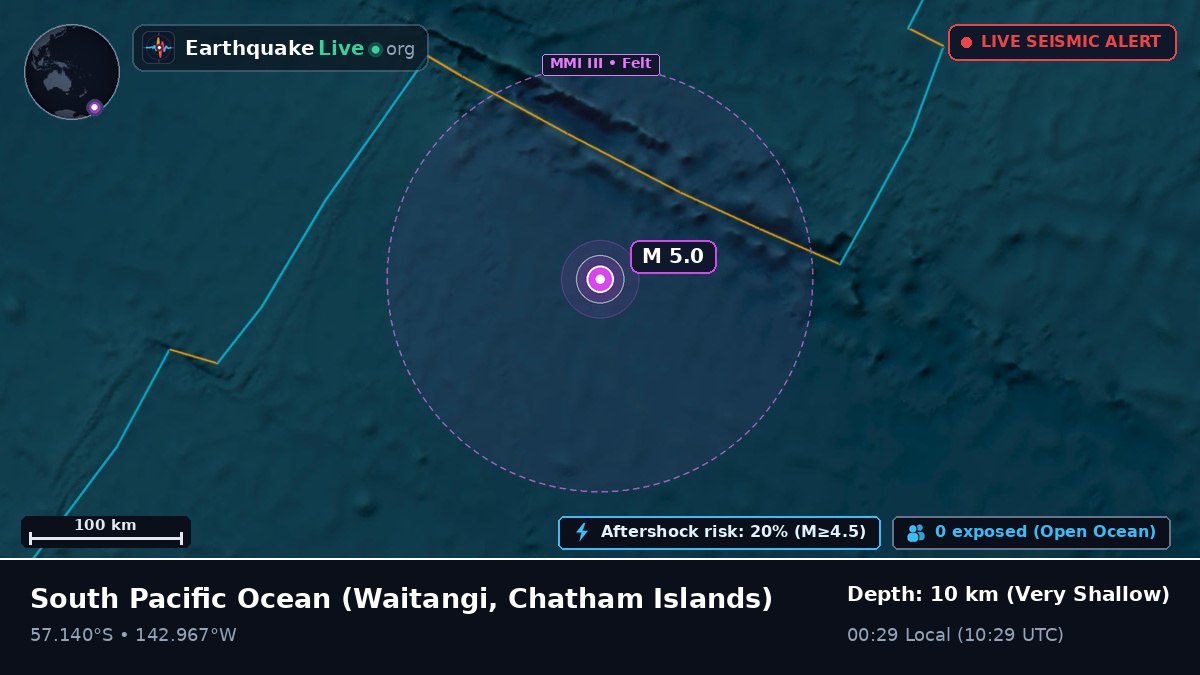 South Pacific Ocean (Chatham Islands)