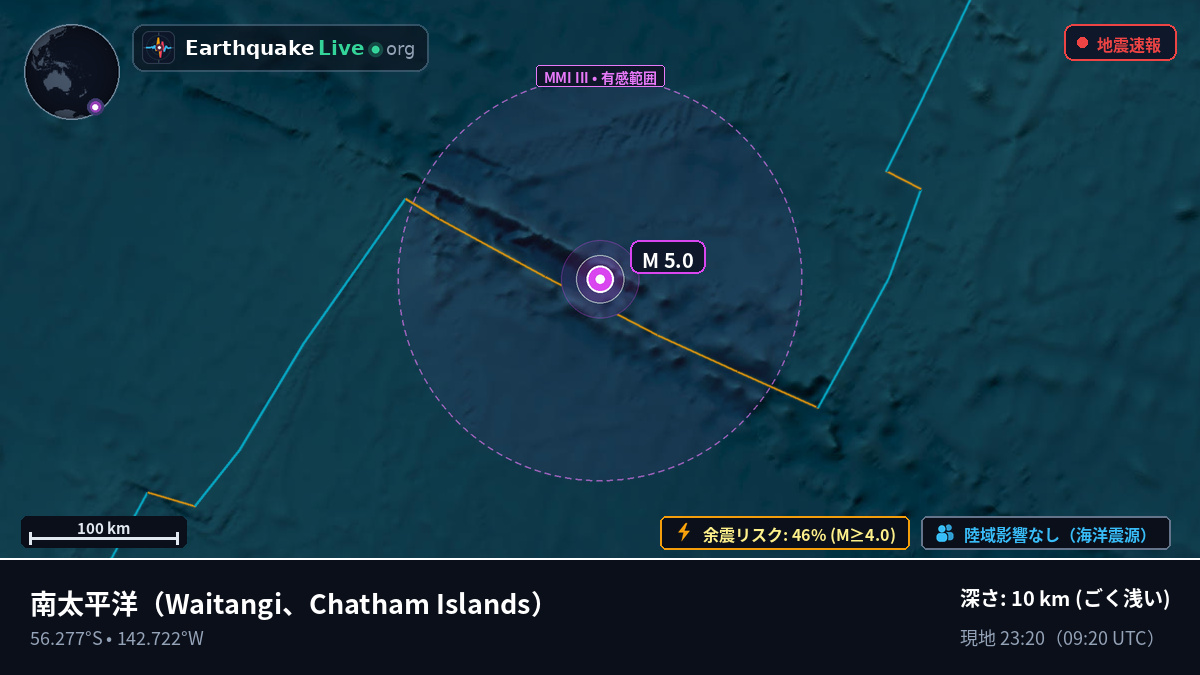 南太平洋 (Chatham Islands)