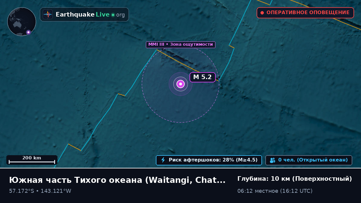 Южная часть Тихого океана (Chatham Islands)