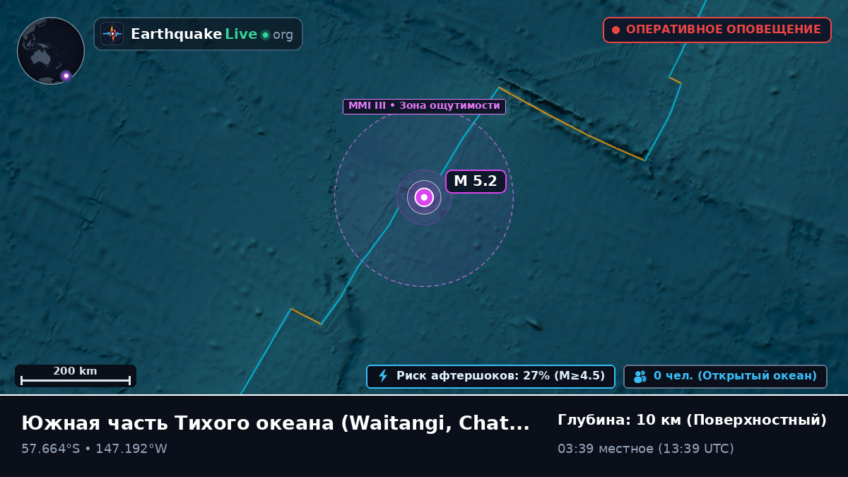 Южная часть Тихого океана (Chatham Islands)