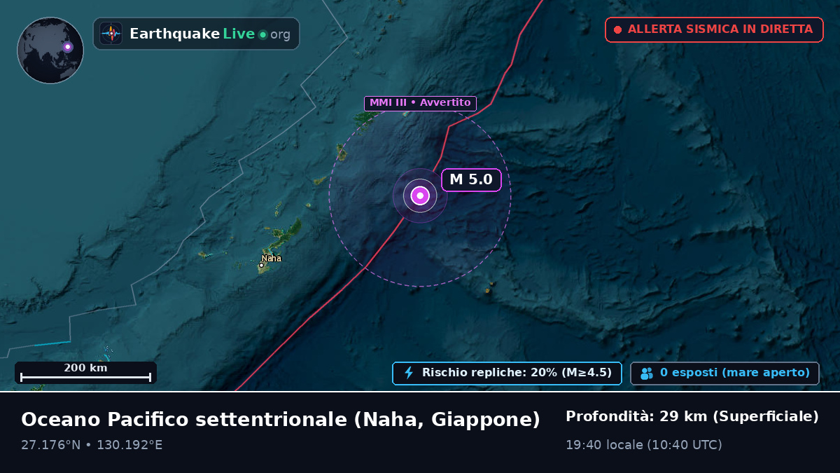 Oceano Pacifico settentrionale (Giappone)