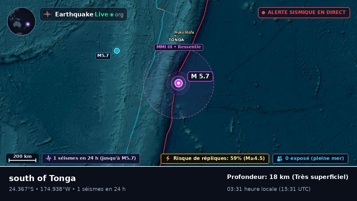 Océan Pacifique Sud (Tonga)