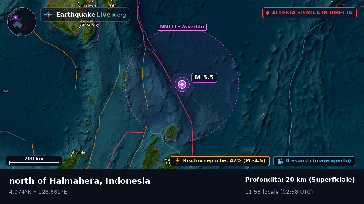 Oceano Pacifico settentrionale (Indonesia)