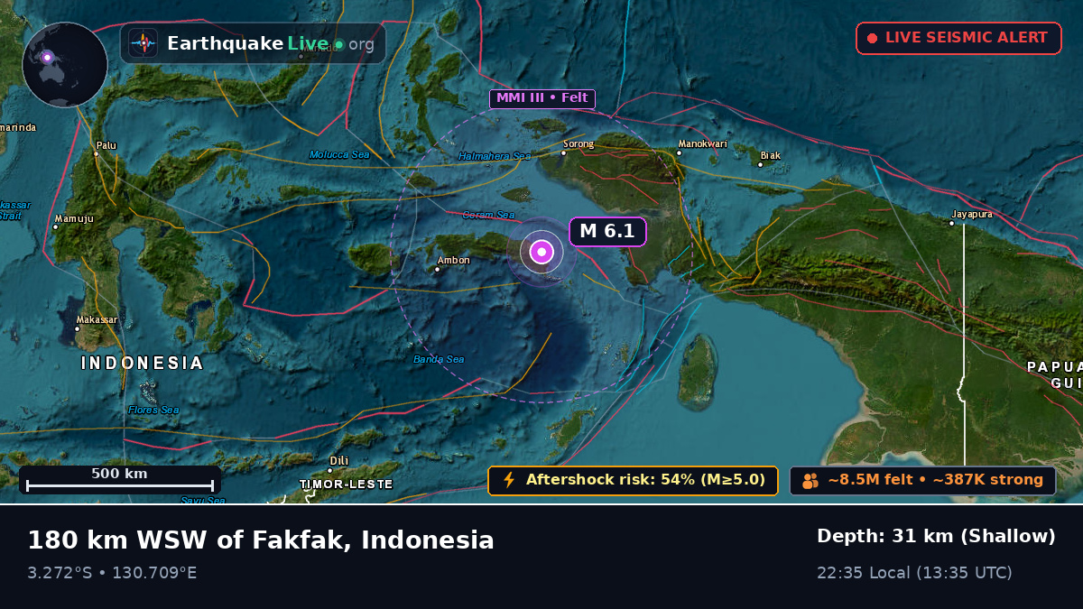 Off the coast of Amahai, Indonesia