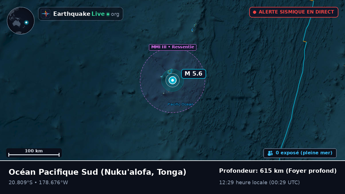 Océan Pacifique Sud (Tonga)