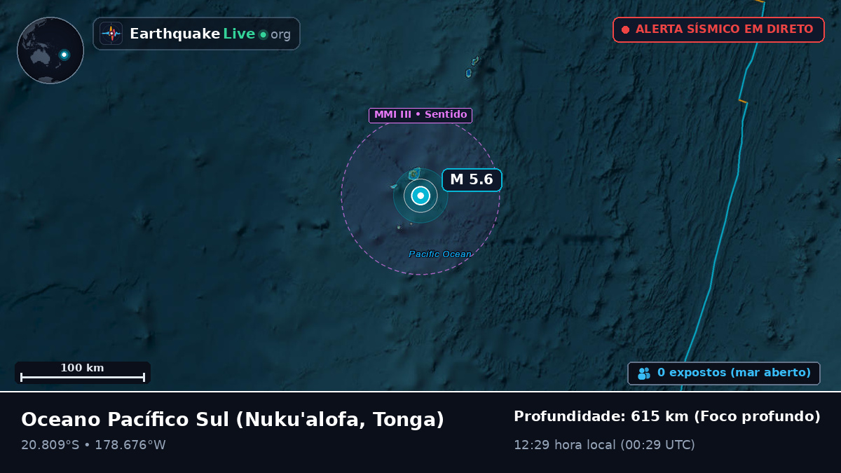 Oceano Pacífico Sul (Tonga)