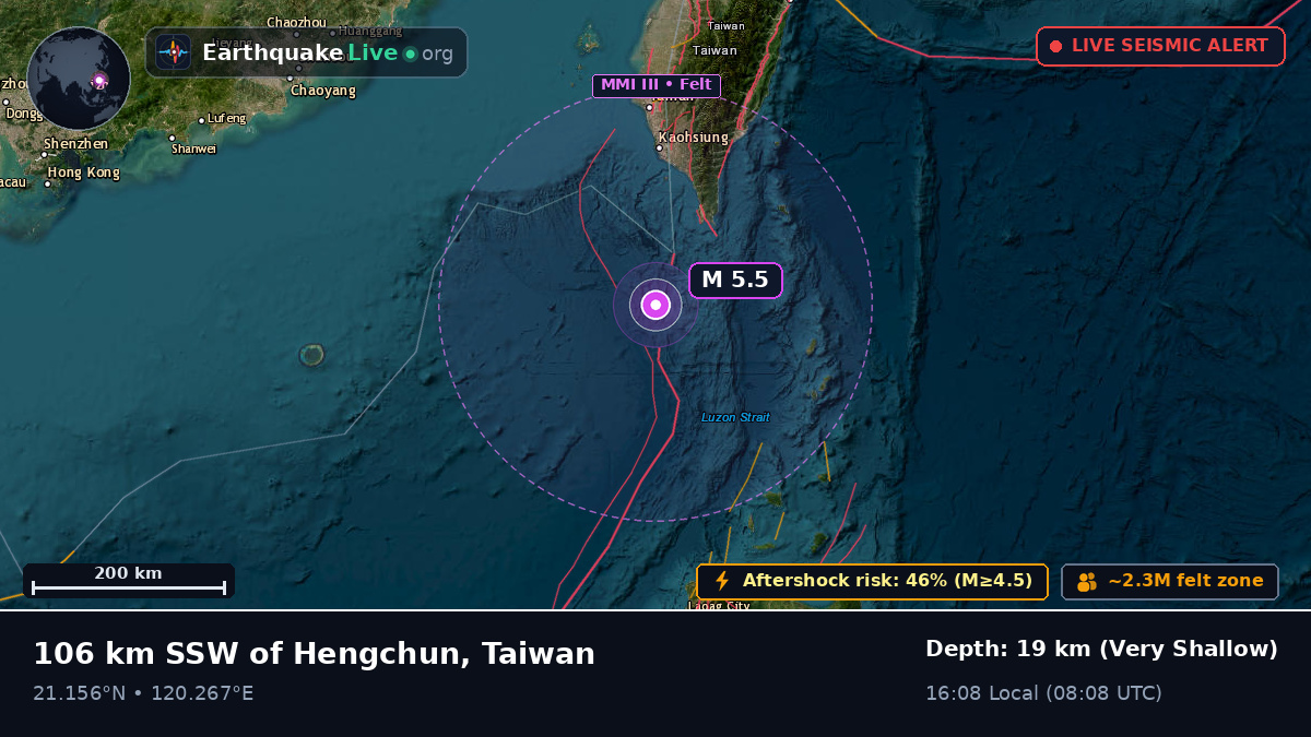 Off the coast of Kaohsiung, Taiwan
