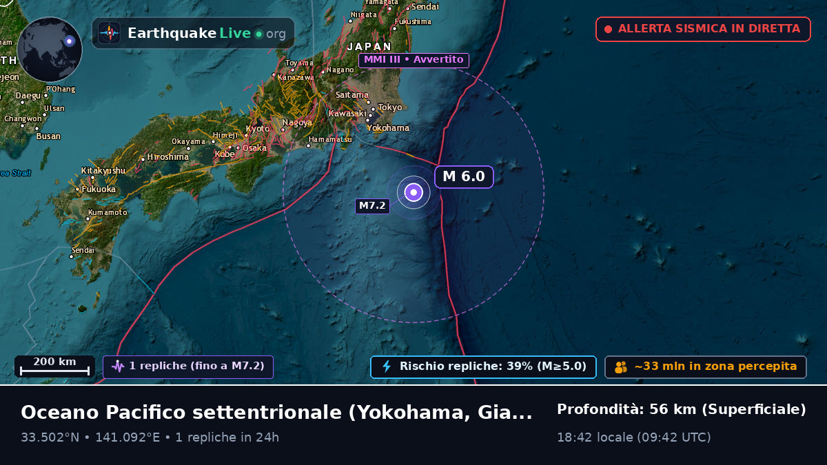 Oceano Pacifico settentrionale (Giappone)