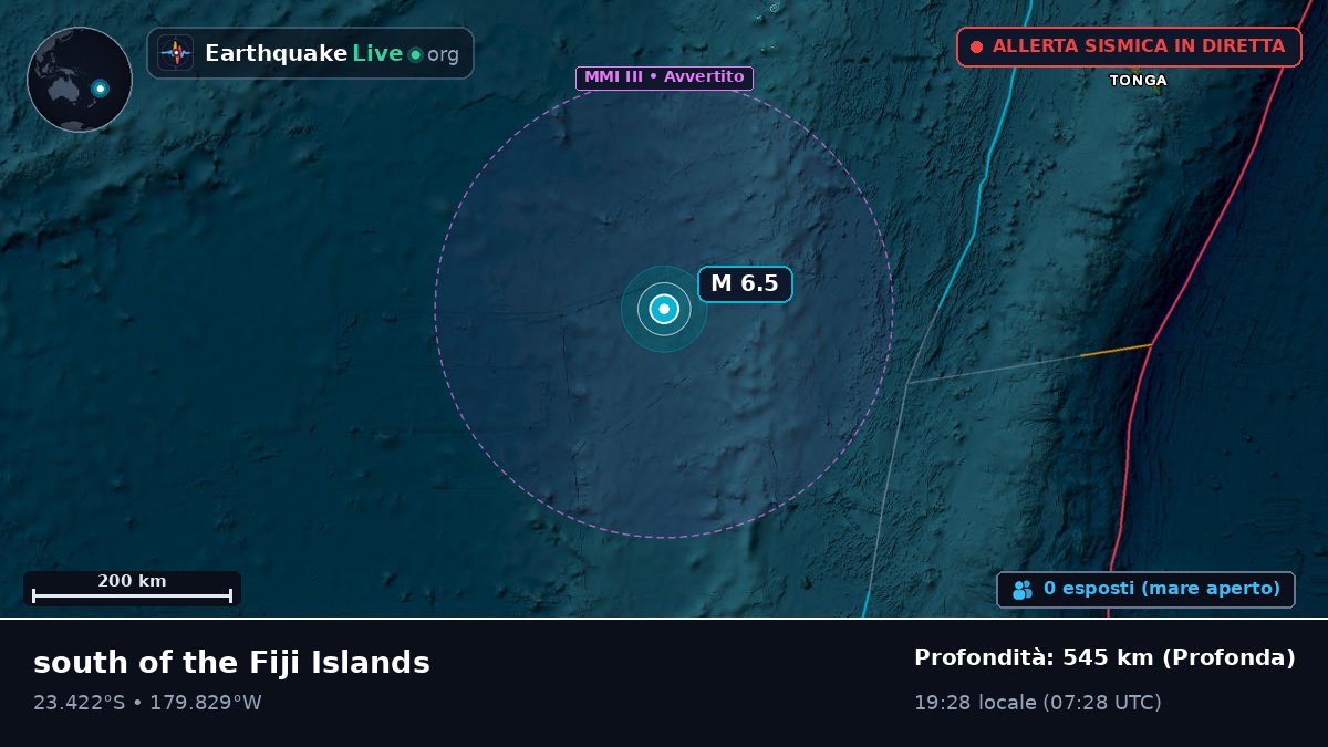 Oceano Pacifico meridionale (Tonga)