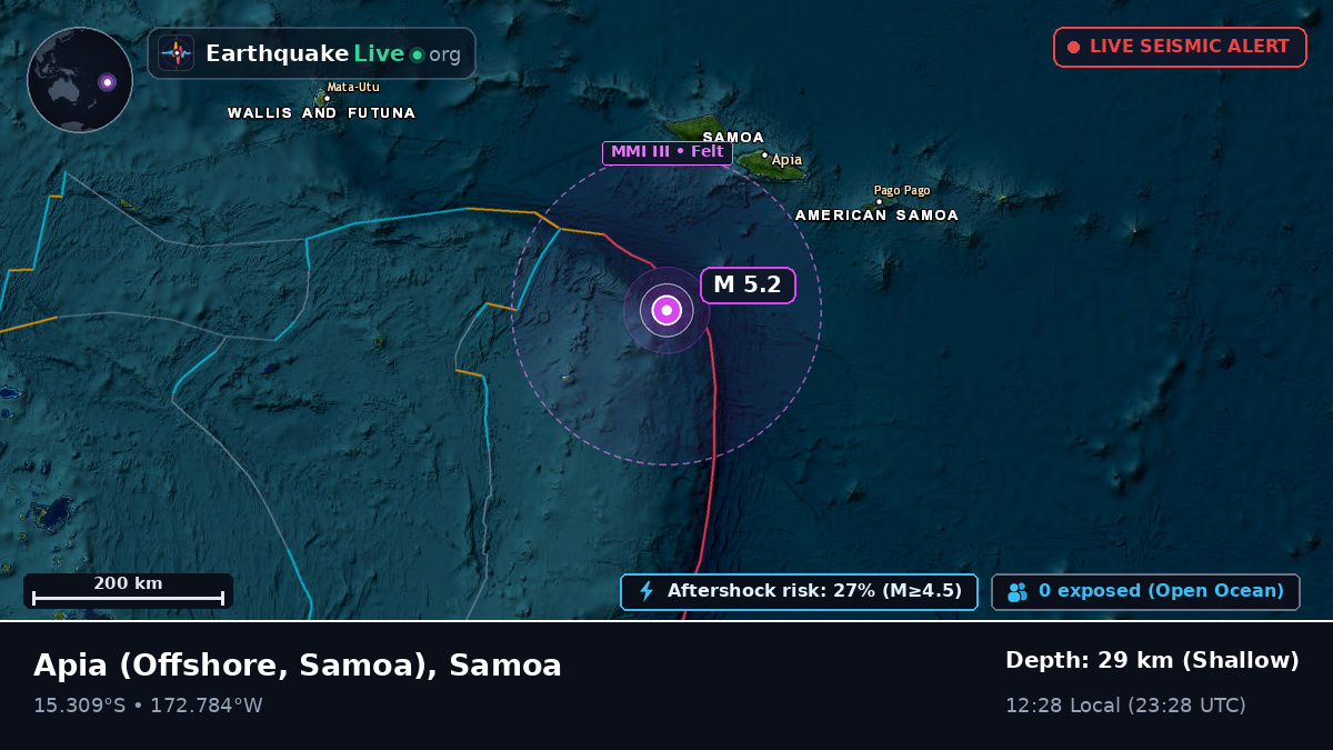 Off the coast of Apia, Samoa