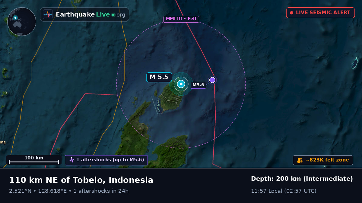 Off the coast of Ternate, Indonesia