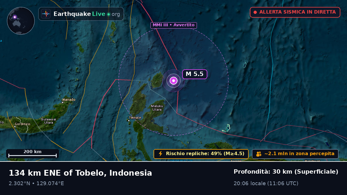 Oceano Pacifico settentrionale (Indonesia)