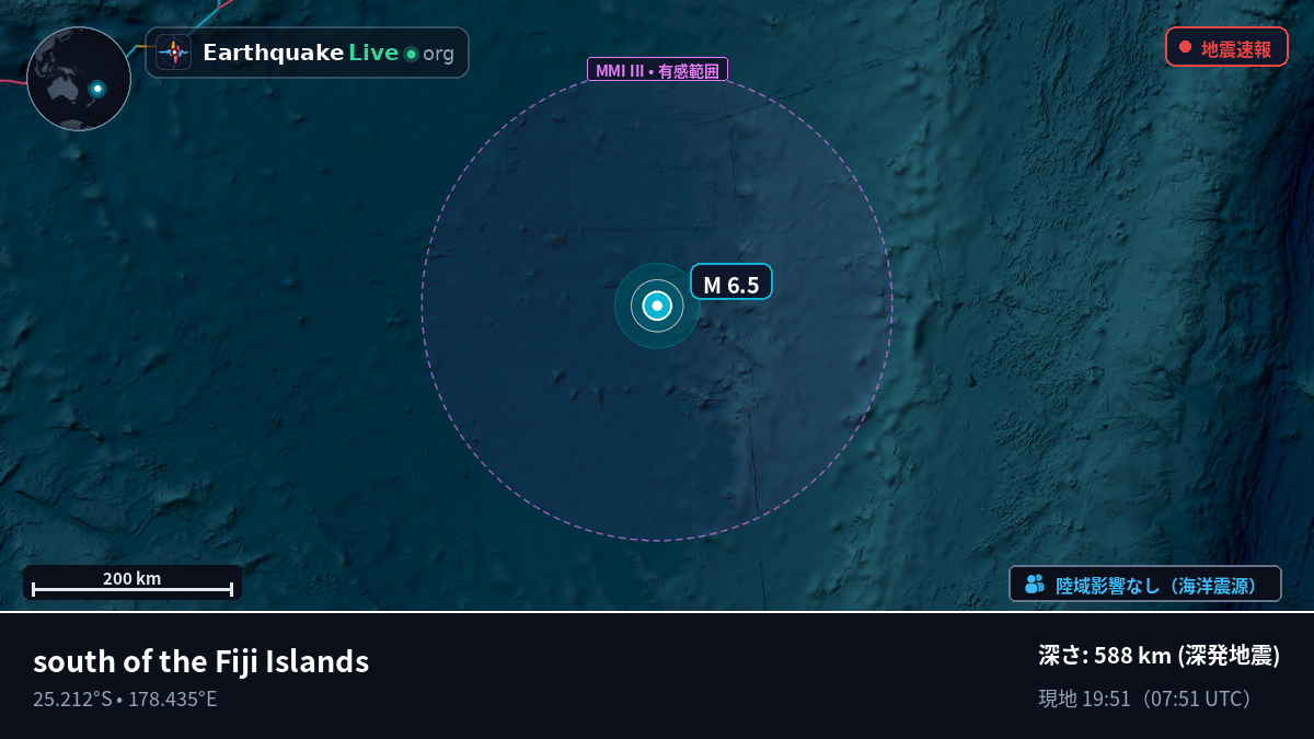 南太平洋 (Kermadec Islands)