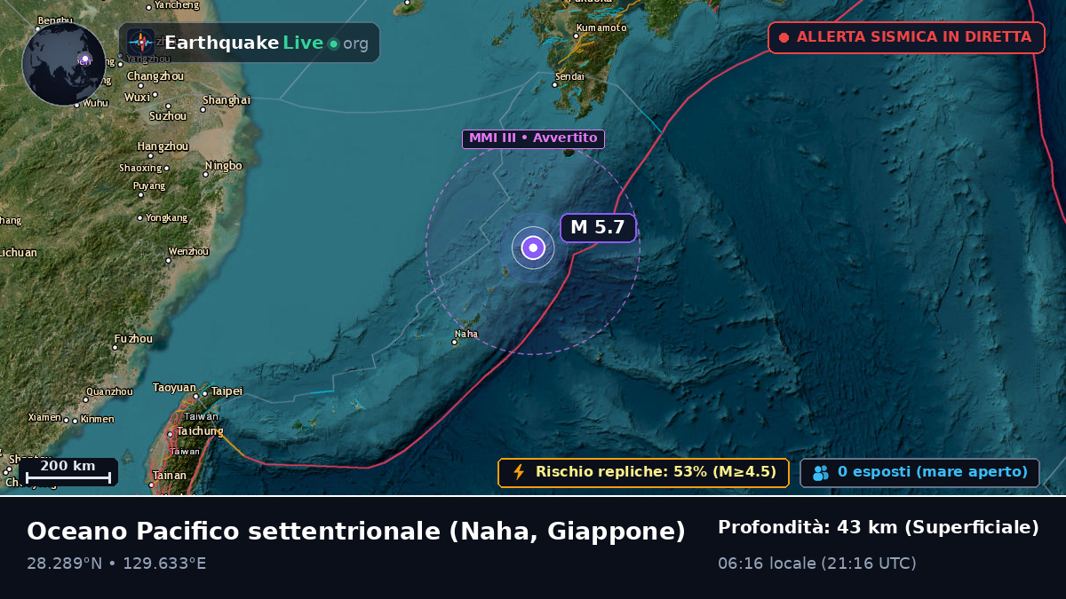 Oceano Pacifico settentrionale (Giappone)