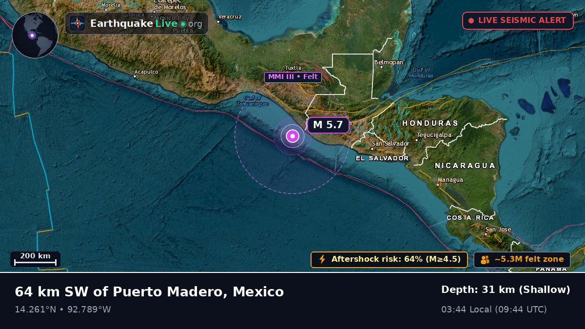 Off the coast of Tapachula, Mexico