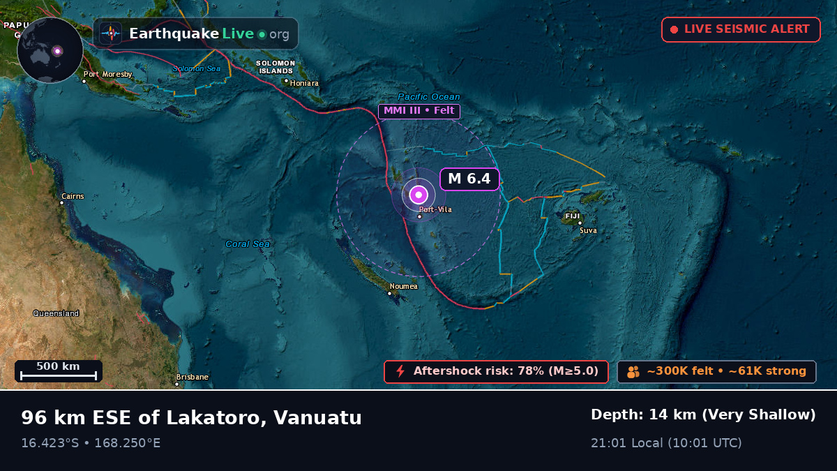 Off the coast of Port Vila, Vanuatu