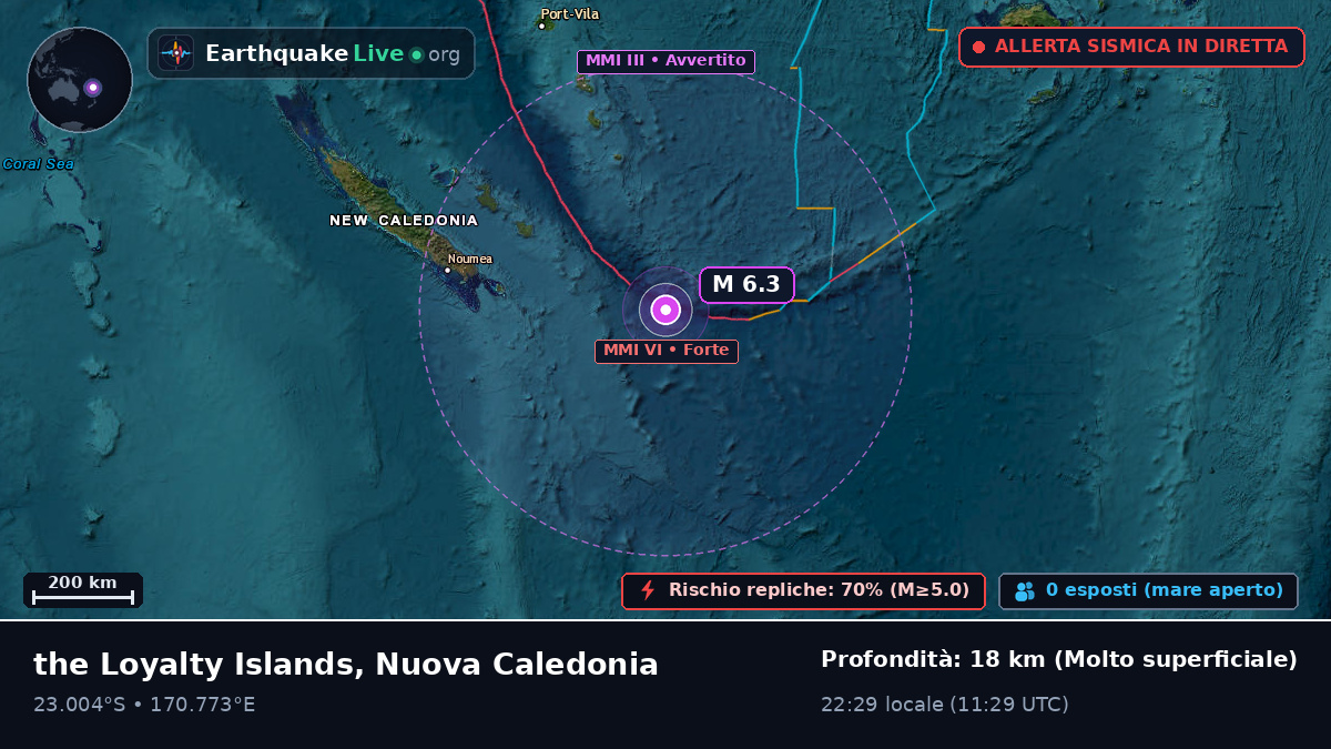 Oceano Pacifico meridionale (Nuova Caledonia)