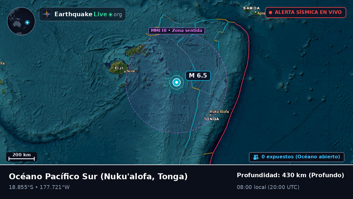 Océano Pacífico Sur (Tonga)