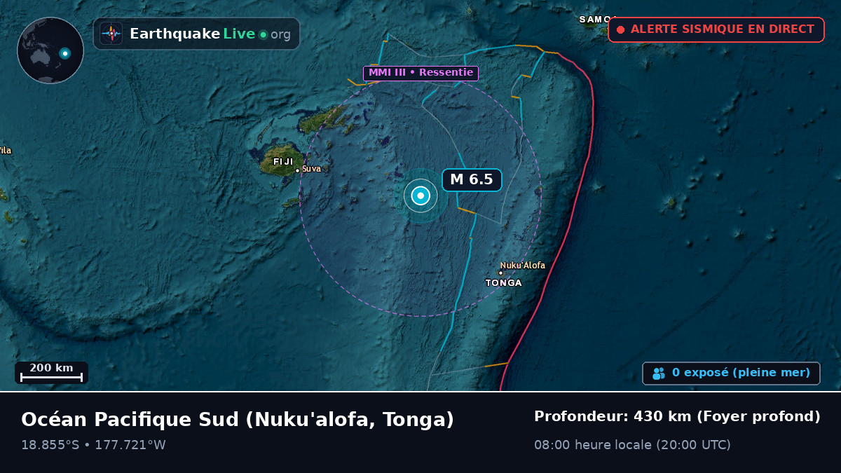Océan Pacifique Sud (Tonga)