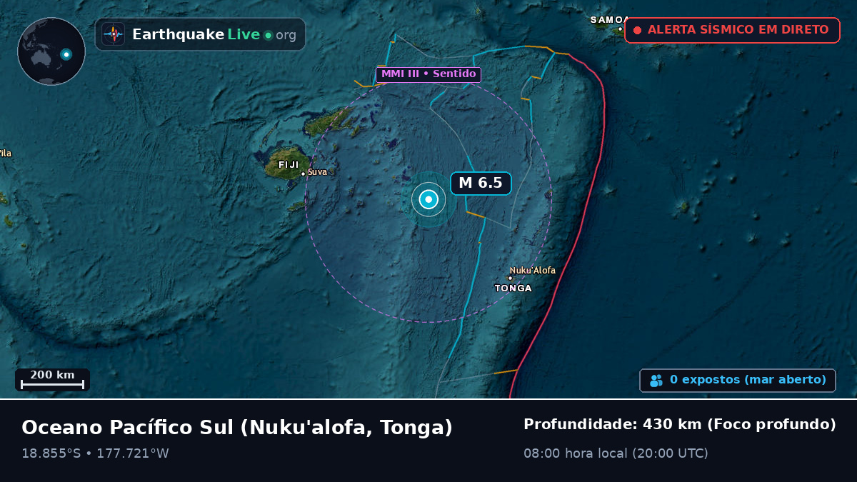 Oceano Pacífico Sul (Tonga)