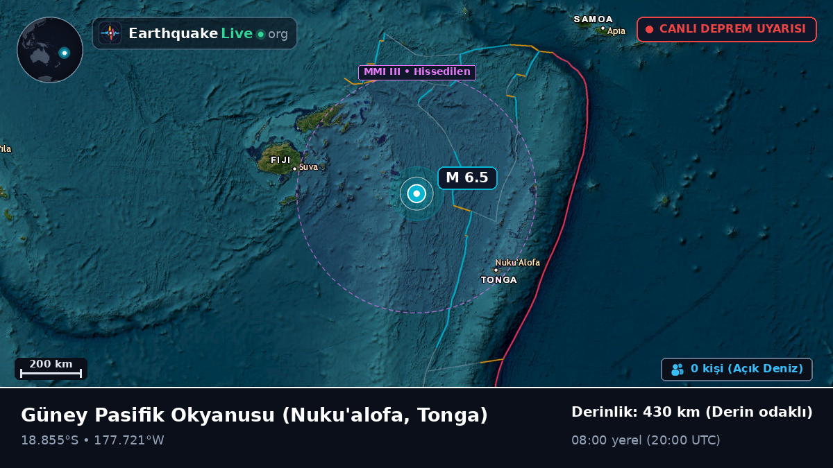 Güney Pasifik Okyanusu (Tonga)