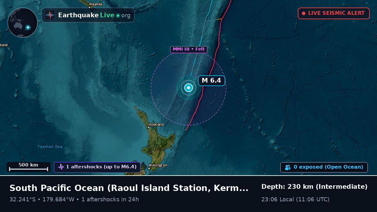 South Pacific Ocean (Kermadec Islands)