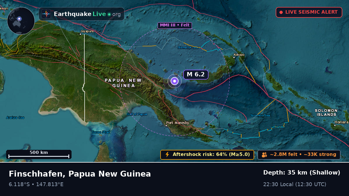 Off the coast of Lae, Papua New Guinea