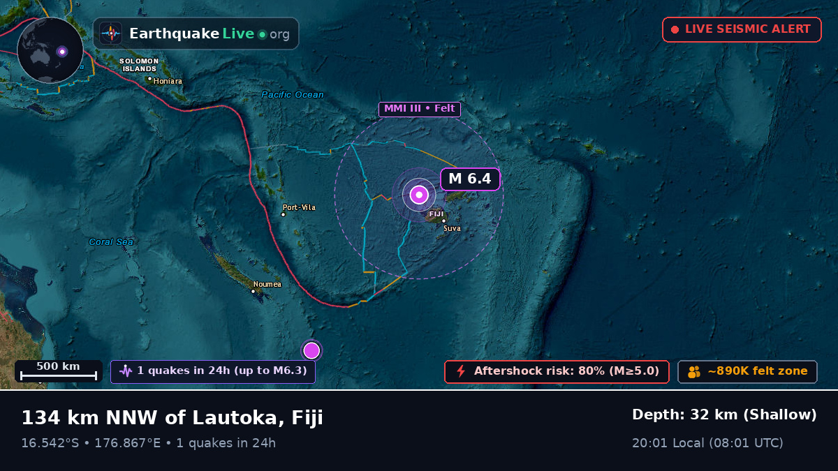 Off the coast of Suva, Fiji