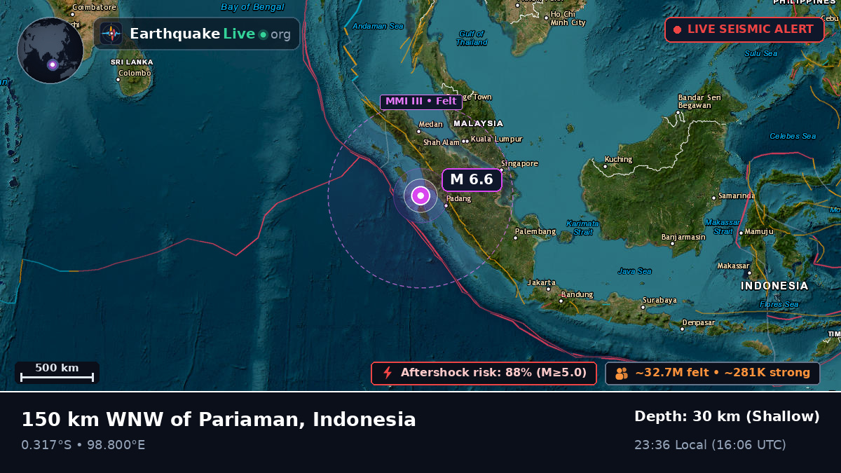 Off the coast of Bukittinggi, Indonesia