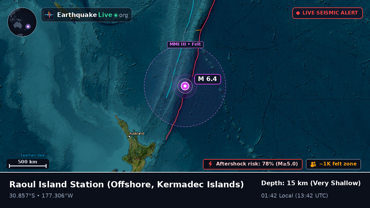 Off the coast of Raoul Island Station, Kermadec Islands