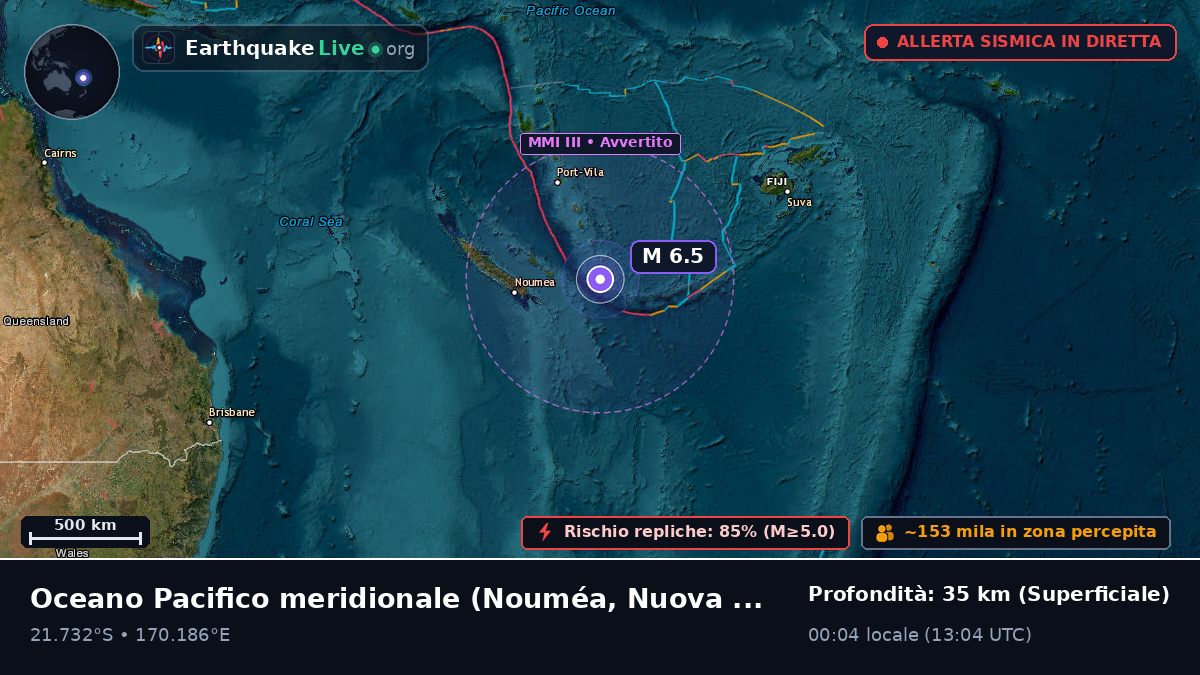 Oceano Pacifico meridionale (Nuova Caledonia)