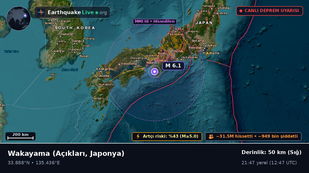 Wakayama Açıklarında, Japonya