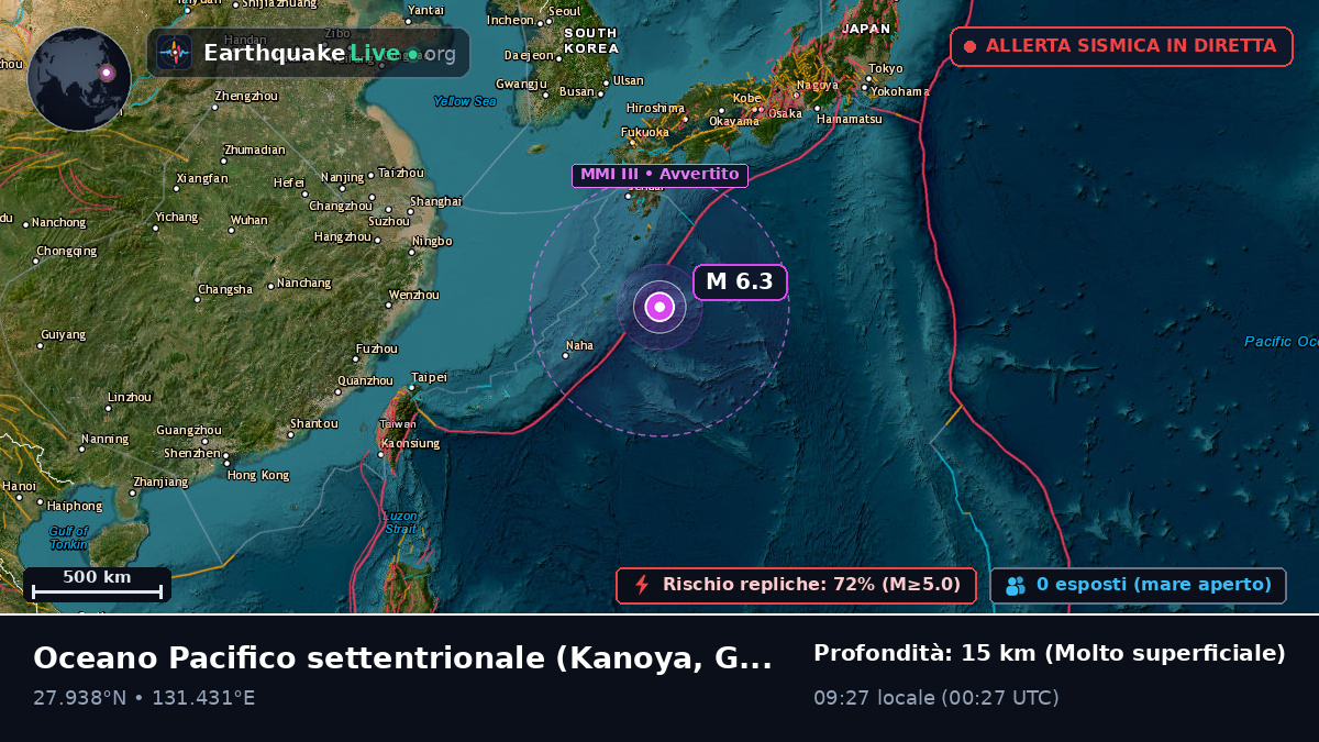 Oceano Pacifico settentrionale (Giappone)