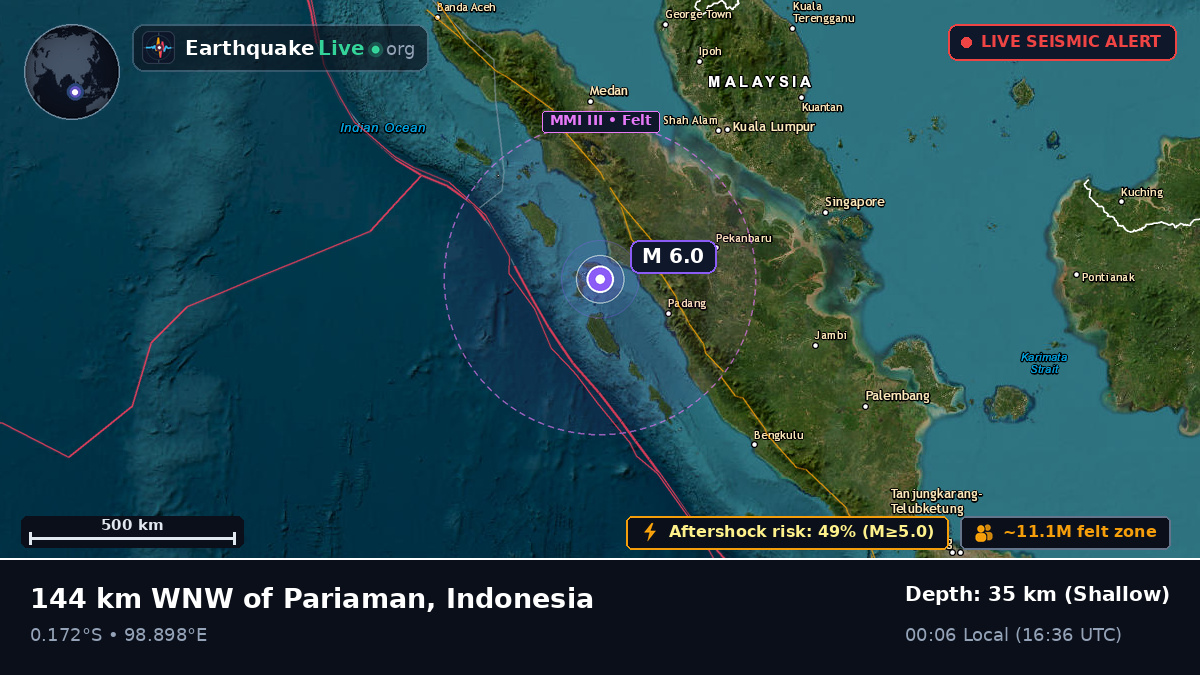 Off the coast of Bukittinggi, Indonesia