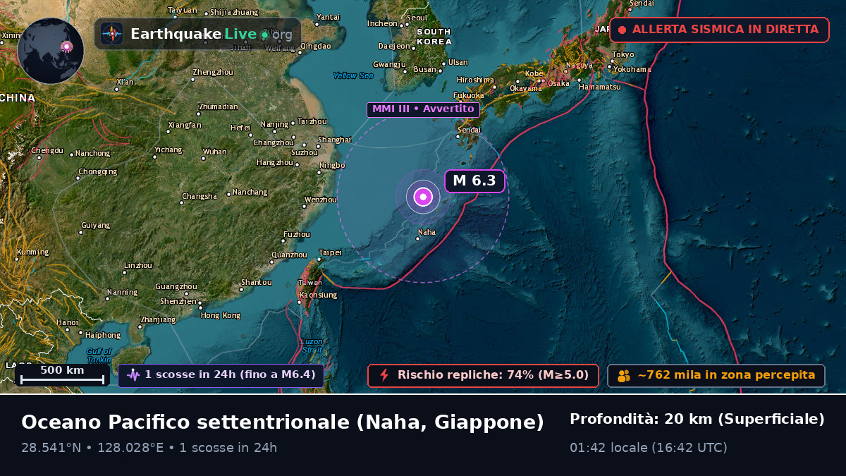 Oceano Pacifico settentrionale (Giappone)