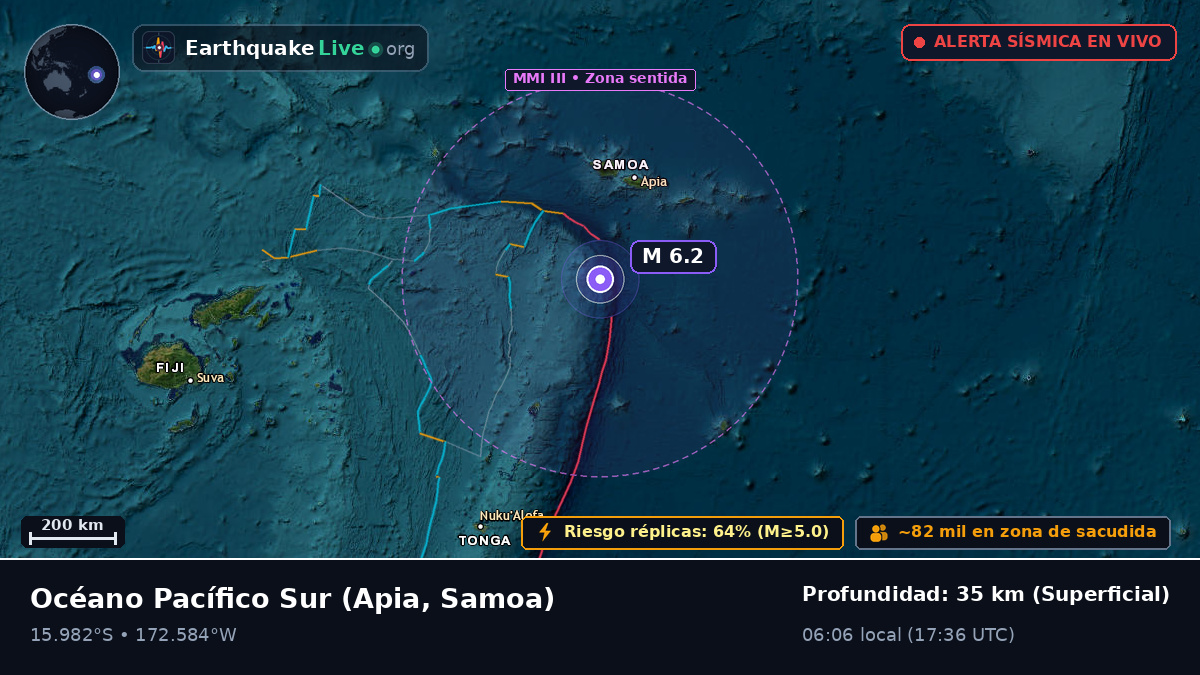 Océano Pacífico Sur (Samoa)