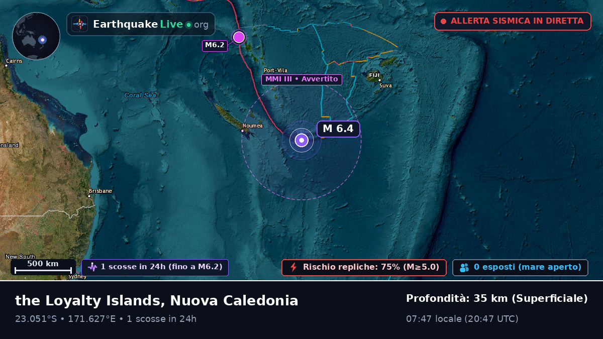 Oceano Pacifico meridionale (Nuova Caledonia)