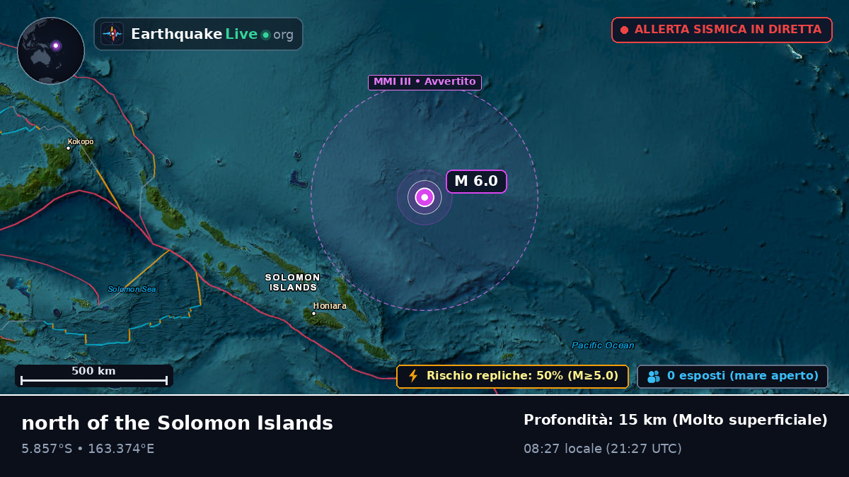 Oceano Pacifico meridionale (Isole Salomone)
