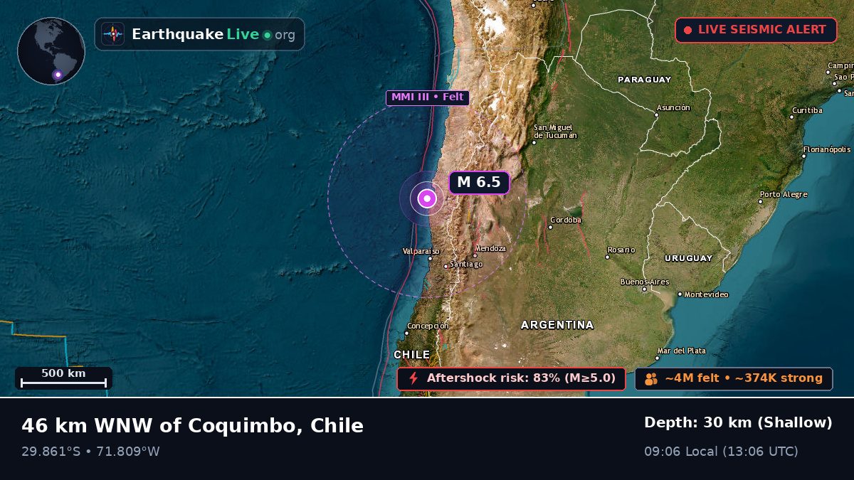 Off the coast of Coquimbo, Chile