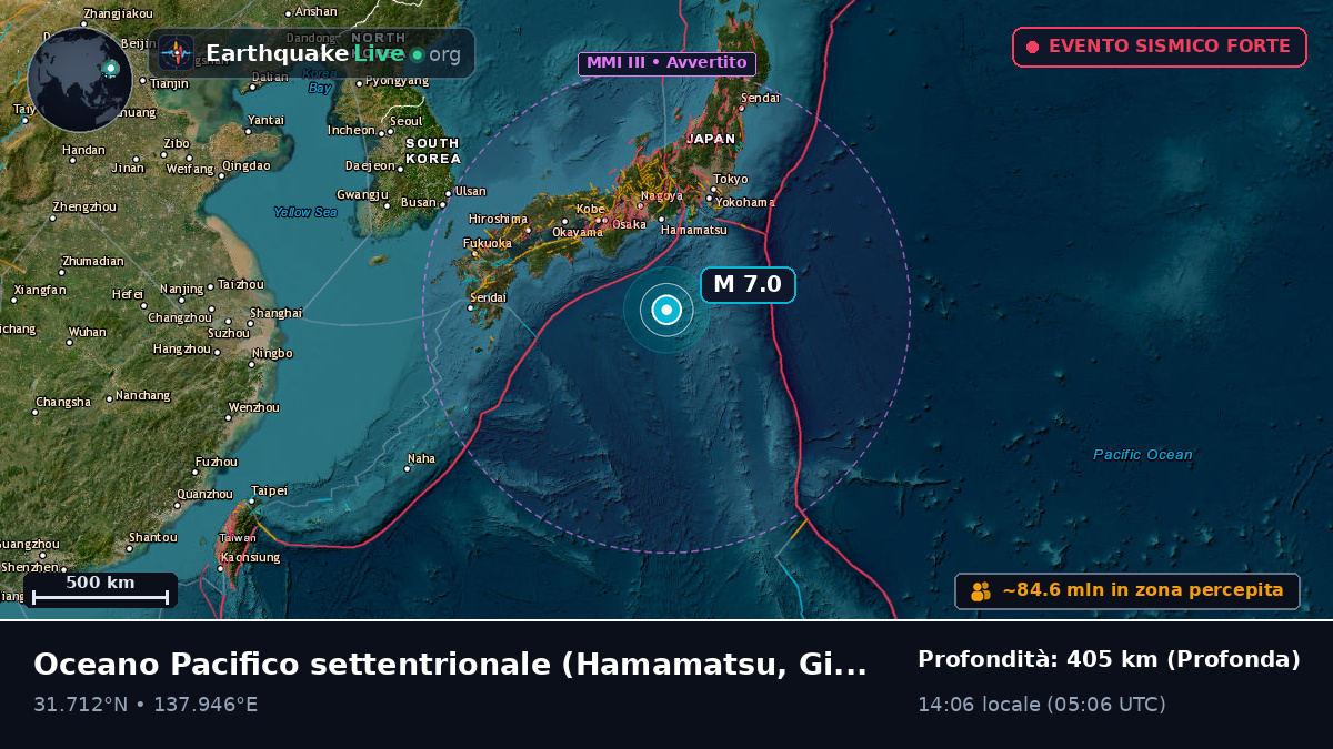 Oceano Pacifico settentrionale (Giappone)