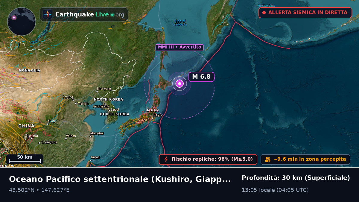 Oceano Pacifico settentrionale (Giappone)