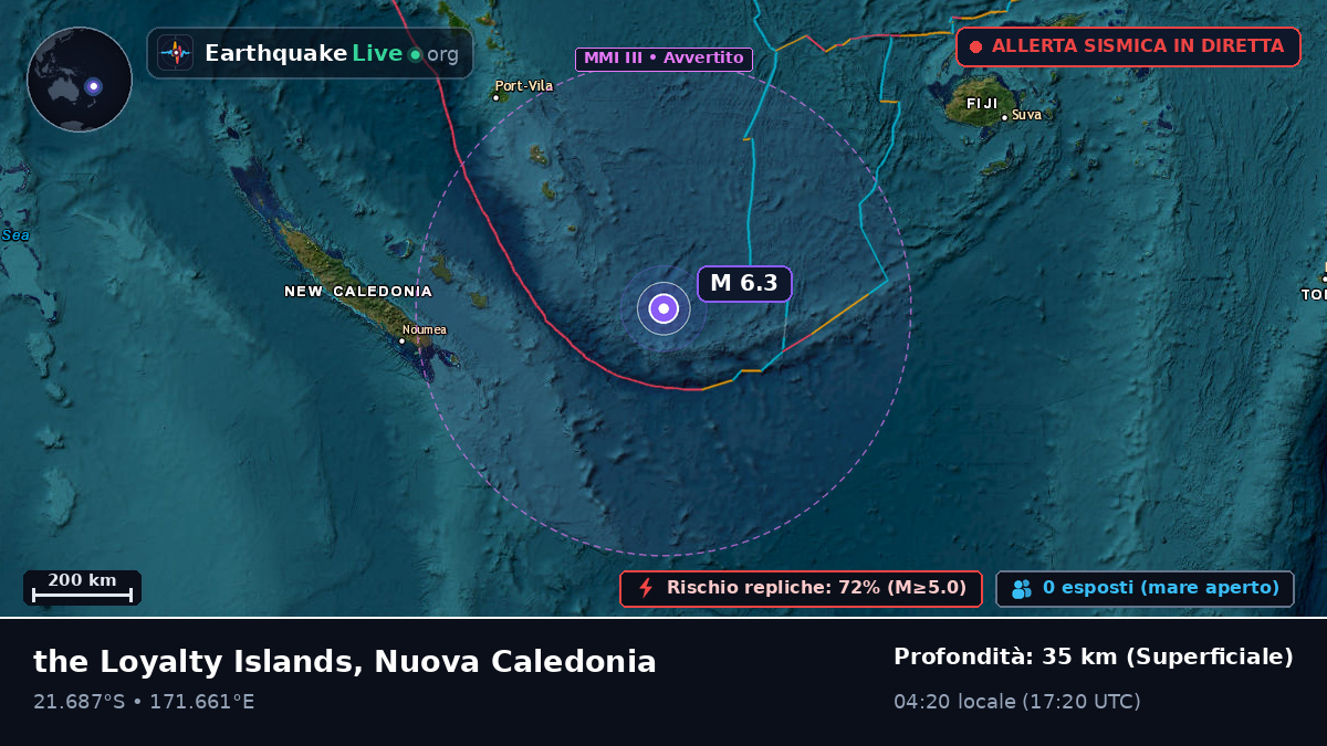Oceano Pacifico meridionale (Nuova Caledonia)