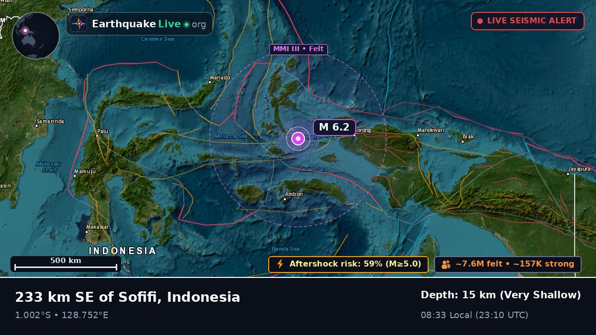 Off the coast of Tidore, Indonesia