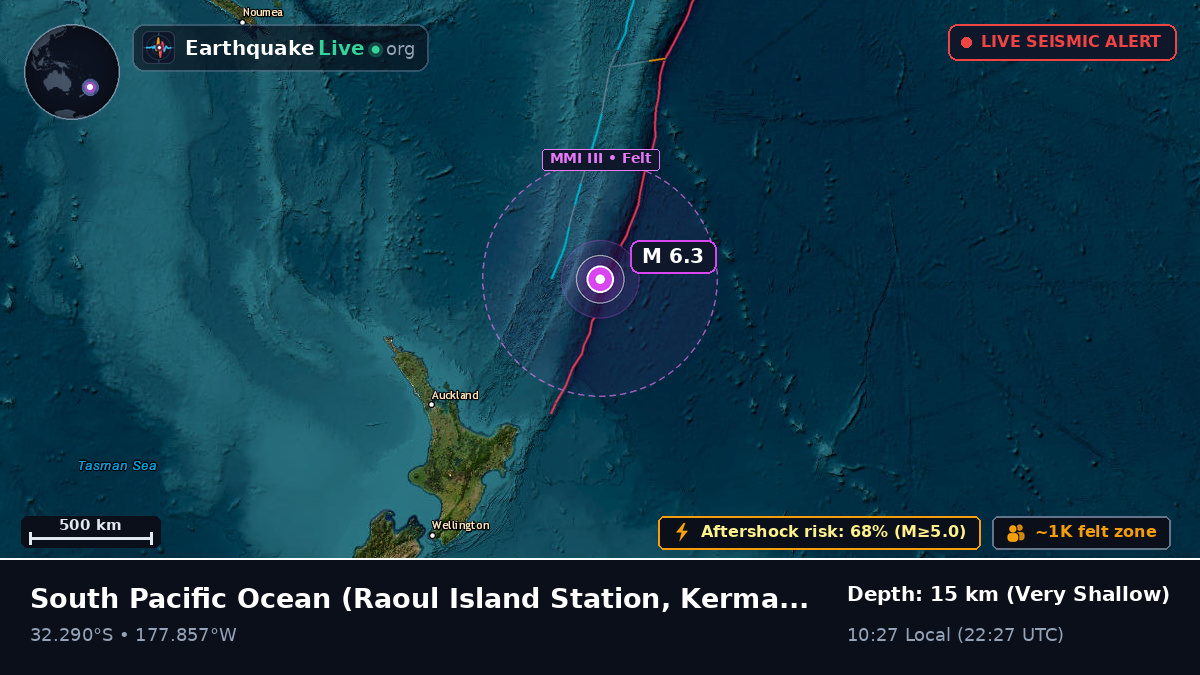 South Pacific Ocean (Kermadec Islands)